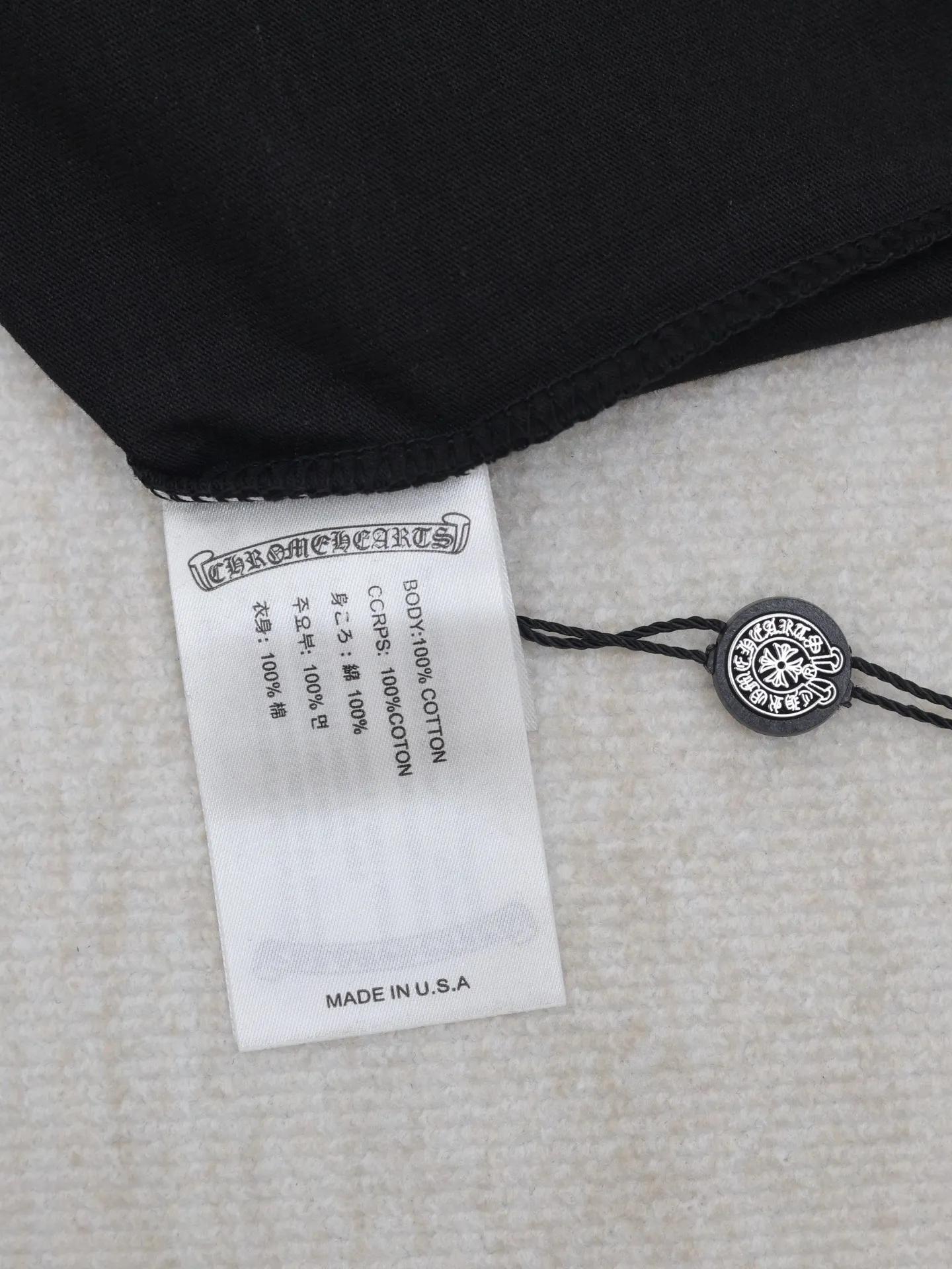 🅿️280 Chrome Hearts*/Chrome Hearts 25 new style Sanskrit letter printed short-sleeved T-shirt with collar Size: S/M/L